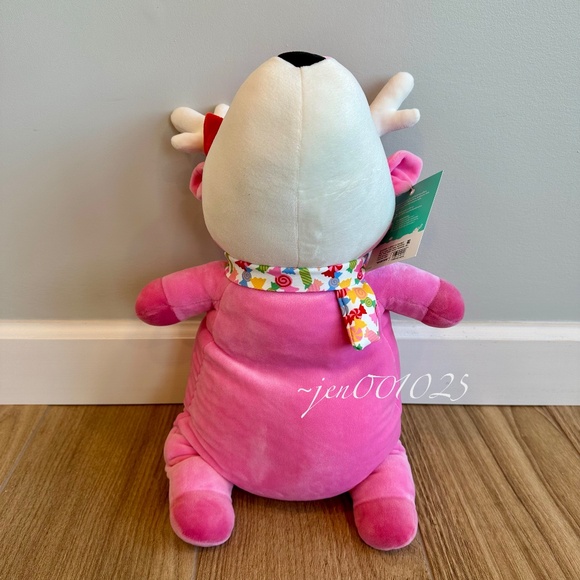 Holiday Pink Deer Weighted Plush Throw Pillow - Pillowfort - Picture 9 of 13